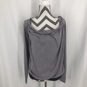 Cha Sor Long Sleeve Women's Top Shirt Size Medium Gray